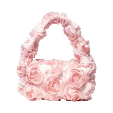 Imagem de Bolsa Feminina Pequena Rosa - Bolsa de Festa Elegante e Fofa para Casa