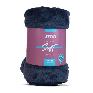 Imagem de Manta Microfibra Flannel Soft Casal 180x220cm - Uzoo Manta Microfibra Flannel Soft Casal 180x220cm Grafite