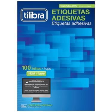 Imagem de Etiqueta Adesiva Tilibra TB180 Compatível com Impressoras INKJET e LASER A4 25,4 X 66,7...