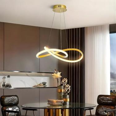 Imagem de Lustre Pendente Led Design Moderno Cristal Luz 3em1 Sala - Nitrolux, D