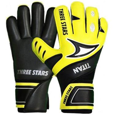 Imagem de Luva Goleiro Three Stars Titan Profissional Várias Cores, Titanampreta