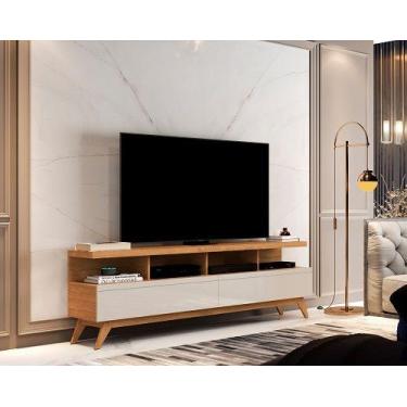 Imagem de Rack Para TV Até 65 Polegadas 1.6 Wood Nature/Off White - JLAR Móveis 