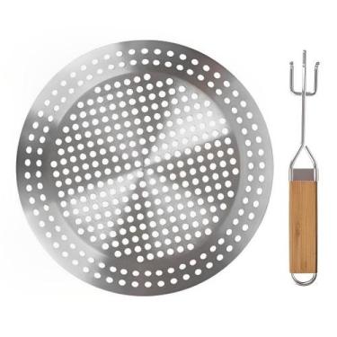 Imagem de Frigideira Inox para Grelhar em Churrasqueira 30cm 3375 -Mor
