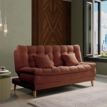 Imagem de Sofá Cama 3 lugares casal confortável 1,85 larg Duda Matrix, VELUDO FE