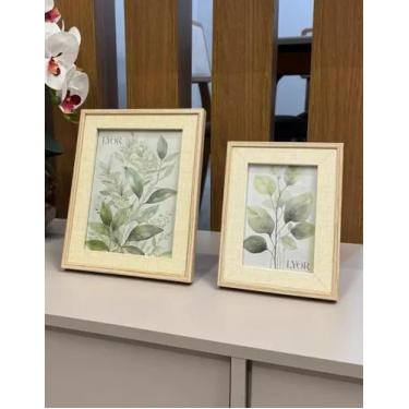 Imagem de Kit Porta Retrato 10x15 A 15x20 Tecido Decoração Mesa - - Lojas Lari, 