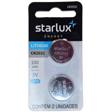 Imagem de Bateria CR2032 Starlux 230mAh 3V Lítio 2 unidades
