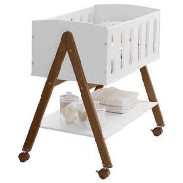 Imagem de Mini Berço Moises Sissi Branco Eco Wood - Matic Móveis - Matic Moveis