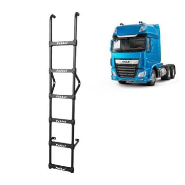 Imagem de Escada Traseira do DAF CF 85 Preta 6 Degraus Cabine Alta - Fabbof