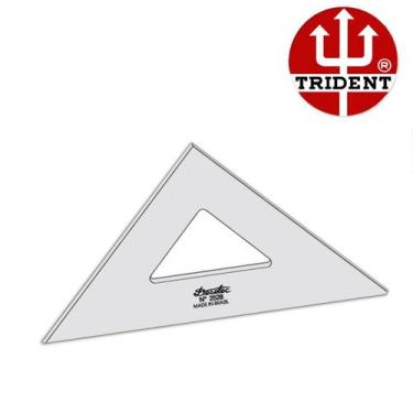 Imagem de Esquadro de Acrílico Trident 28cm - sem Escala - Ref.2528