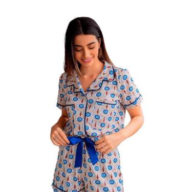 Imagem de Short Doll Americano Olho grego Pijama Baby Roupa Dormir - MON CHERI, 