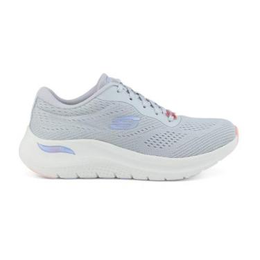 Imagem de Tênis Feminino Skechers Arch Fit 2.0 150051BR/LGMT cadarço , 36, Cinza