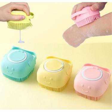 Imagem de Esponja de Silicone para Banho Massageador com Dispenser - Plus