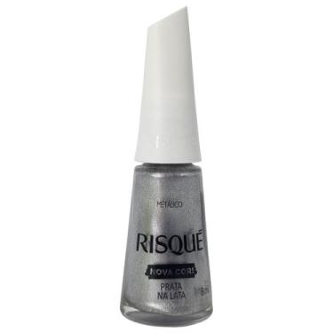 Imagem de Esmalte Metálico Prata na Lata Risque 8ml - Risqué