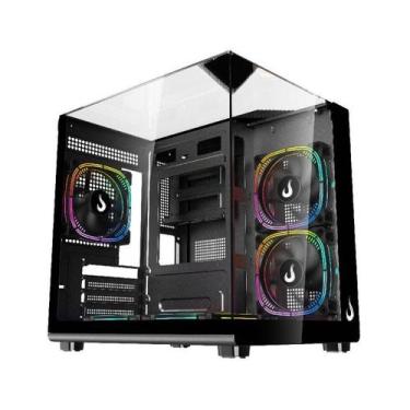 Imagem de Gabinete Gamer Rise Mode Galaxy Full Glass X Mini Vidro Temperado USB 