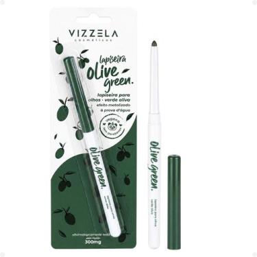 Imagem de Lapiseira Para Olhos Vizzela Olive Green Efeito Metalizado Verde Oliva