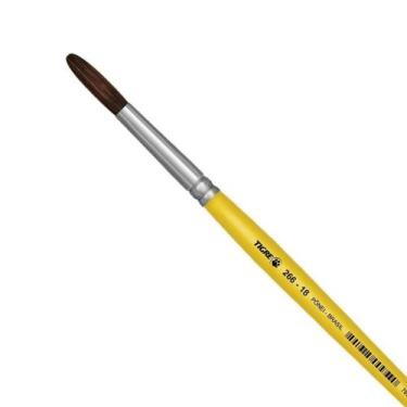 Imagem de Pincel Escolar Redondo Ponei Amarelo Tigre Nº 266 (Escolha O Número) T