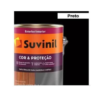 Imagem de Esmalte Sintético Suvinil Ferro Madeira Brilhante 3,6L, Preto