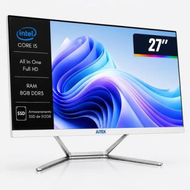 Imagem de Computador All In One 27 Full HD Intel Core i5 16GB RAM SSD 512GB WiFi