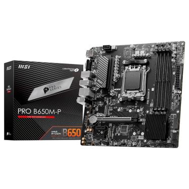 Imagem de Placa Mãe Pro B650M-P Socket AM5 DDR5 com Saída VGA para Alto Desempenho Profissional MSI