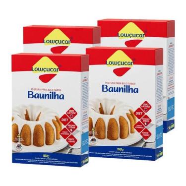 Imagem de Kit Mistura para Bolo Zero Açúcar Baunilha Lowçucar - 4 unidades de 15