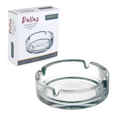 Imagem de Cinzeiro de Vidro Redondo Liso 160ml Dallas - Logospan