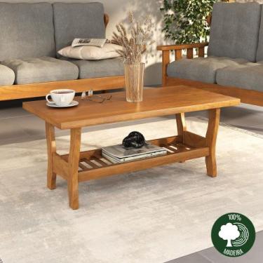 Imagem de Mesa de Centro Roma Madeira Maciça Marrom - Moveis Nathalia