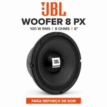 Imagem de JBL Alto falante Woofer 8 WP 300W RMS 8 Polegadas Woofer compacto para