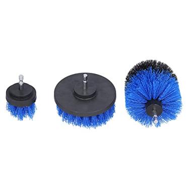 Imagem de Kit de limpeza de escova, conjunto de fixação de escova de broca Ferramenta de limpeza 3 unidades azul para piso para carpete para banheira