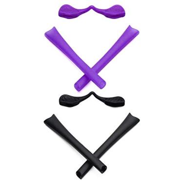 Imagem de Mryok Kits de reposição para óculos de sol Oakley Radar XL, Roxo e preto, One Size