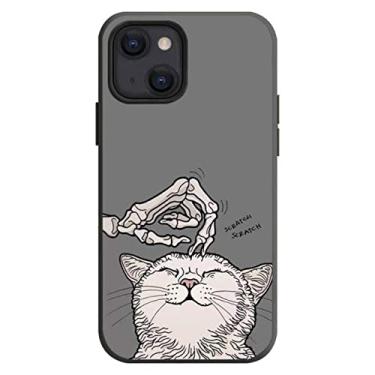 Imagem de Capa de telefone de esqueleto engraçado gato cão crânio para iphone 13 12 11 pro xs max xr 8 7 6 6 s plus x 5s se 2020 capa traseira shell, a3, para iphone 13 mini