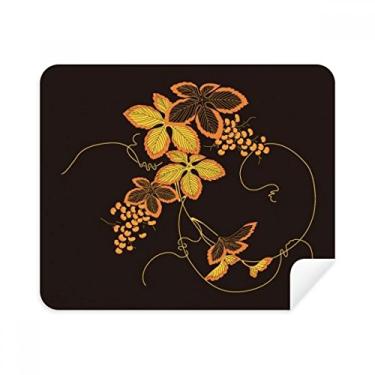 Imagem de Pintura de pano de limpeza de flor marrom japonesa limpador de tela 2 peças tecido de camurça