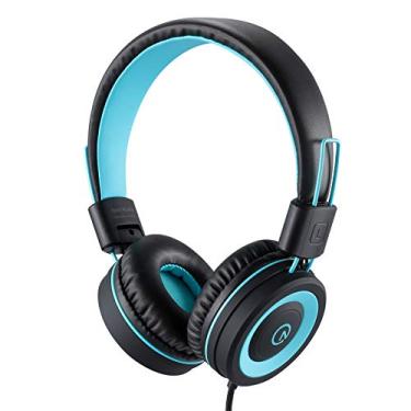 Imagem de noot products Fone de ouvido infantil K11 dobrável, estéreo, sem emaranhamento, cabo de 1,5 m de comprimento, plugue de 3,5 mm, fone de ouvido supra-auricular com fio para iPad/Amazon
