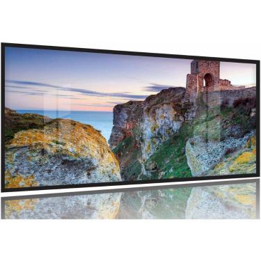 Imagem de Quadro Decorativo Montanhas Paisagem 130x60 Moldura Preta 2x2