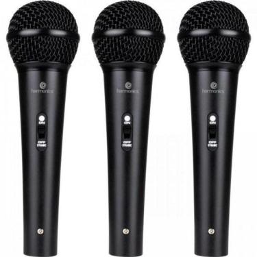 Imagem de Kit C/ 3 Microfones Dinamicos Cardioide Mdu201 Harmonics -