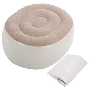 Imagem de Tamborete inflável, cadeira de pé inflável portátil em pvc, otomano inflável macio, cadeira de ar durável para casa, jardim, escritório, viagens e camping