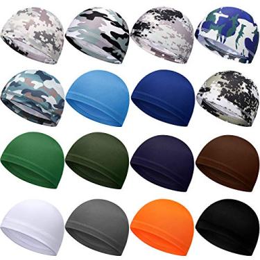 Imagem de Geyoga 16 peças de capacete de ciclismo refrescante gorro com absorção de suor para homens e mulheres (16 cores)