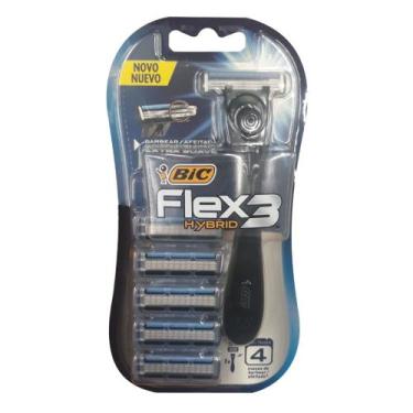 Imagem de Aparelho De Barbear Bic Flex 3 Hybrid Extra Suave + 5 Cargas