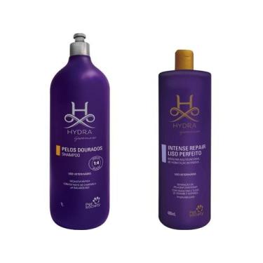 Imagem de Shampoo Hydra Pelos Dourados 1L + Máscara Repair Liso Perfeito 480ml -