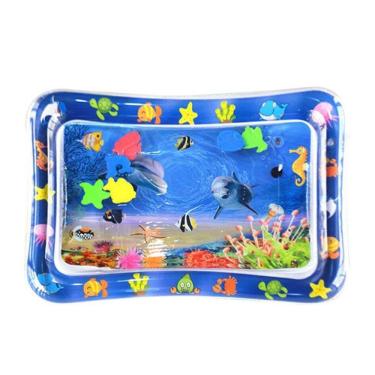 Imagem de Tapete Interativo Inflavel De Agua Para Bebe 66X50X6 Azul