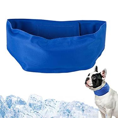 Imagem de Yajun Bandana refrescante para cães de verão, cachecol absorvente de água e evaporação coleira de para cães pequenos, médios grandes, G (pescoço 40cm)