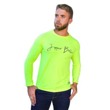 Imagem de Camiseta Masculina Térmica Uv50+ Verde Neon Jopper Bulls
