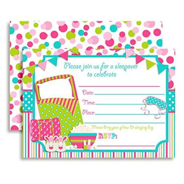 Imagem de Convites de festa de aniversário para festa de pijama