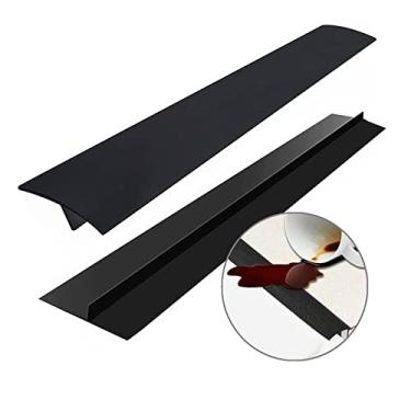Imagem de ANTFEES 2 pacotes de capa de lacuna de fogão de silicone, 76 cm, coberturas de lacuna de balcão de cozinha, resistentes ao calor, amplos e longos protetores de vão para proteger contra derramamentos de lacuna