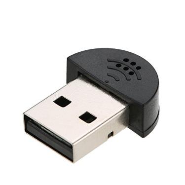 Imagem de Qudai USB 2.0 Mini microfone Adaptador de adaptador de áudio para microfone grátis para computador portátil - Skype/MSN/VOIP/Software de reconhecimento de voz BD
