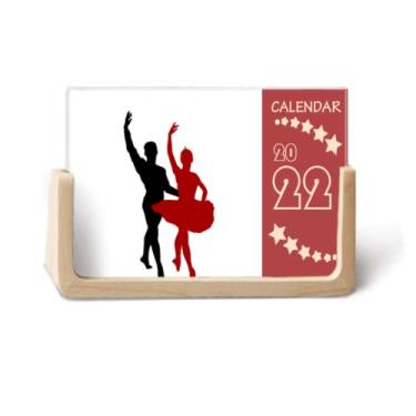 Imagem de Agenda Social Dancing Duet Dance Performance 2022 Calendário de mesa 12 meses