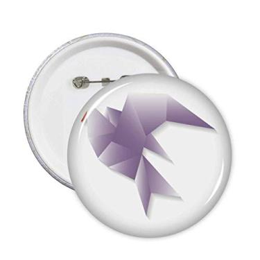 Imagem de Emblema geométrico abstrato pombo, padrão origami, broches, emblema, acessório, decoração, 5 peças