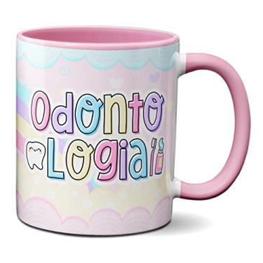 Imagem de Caneca Odontologia Profissão Dentista Profissional Fofa (Rosa)