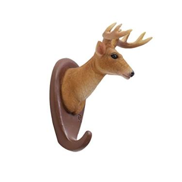 Imagem de KIZQYN Ganchos de casaco cabide montado na parede, cabide de casaco montado na parede, chapéu de rack montado na parede de design retrô bonés de beisebol, casacos, carteira, coleira de cachorro rack de casaco montado na parede (cor: b)