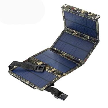 Imagem de Qudai 20W acampamento ao ar livre caminhadas painel solar usb carregador de energia solar portátil ferramenta de recarga de celular dobrável painéis solares removíveis