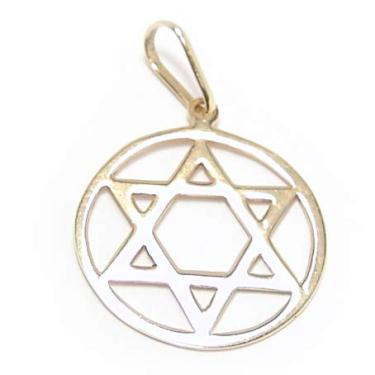 Imagem de Medalha Estrela de David com aro - 2PIO0278
